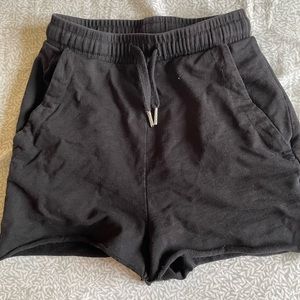 ASOS black sweat shorts